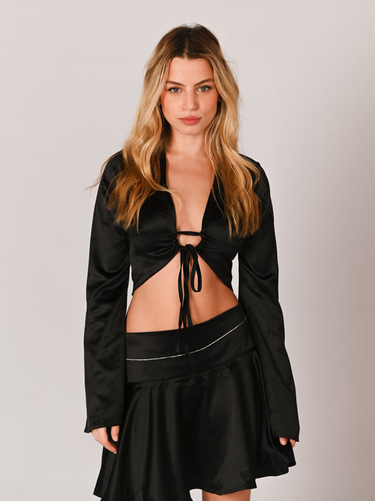 Aura long sleeve shirt black