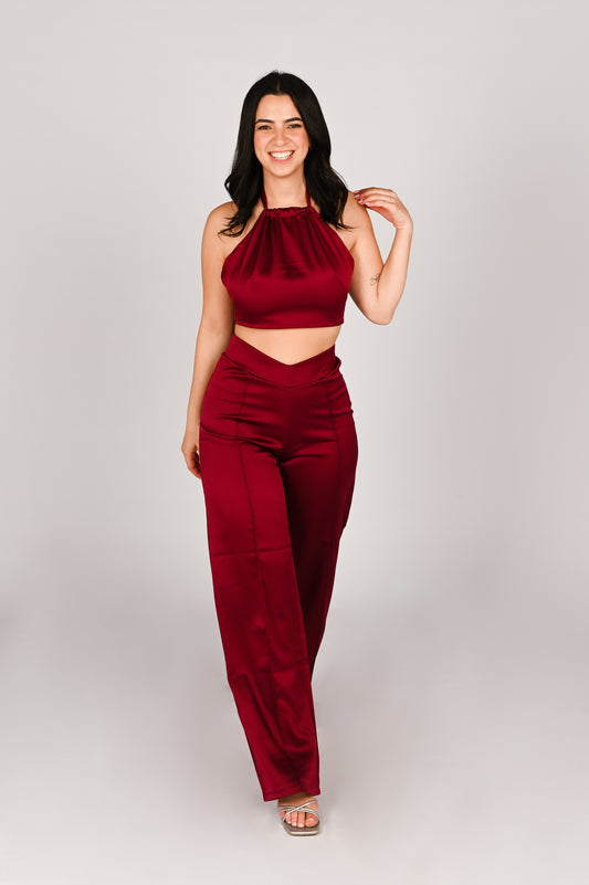 Gleam pants-burgundy