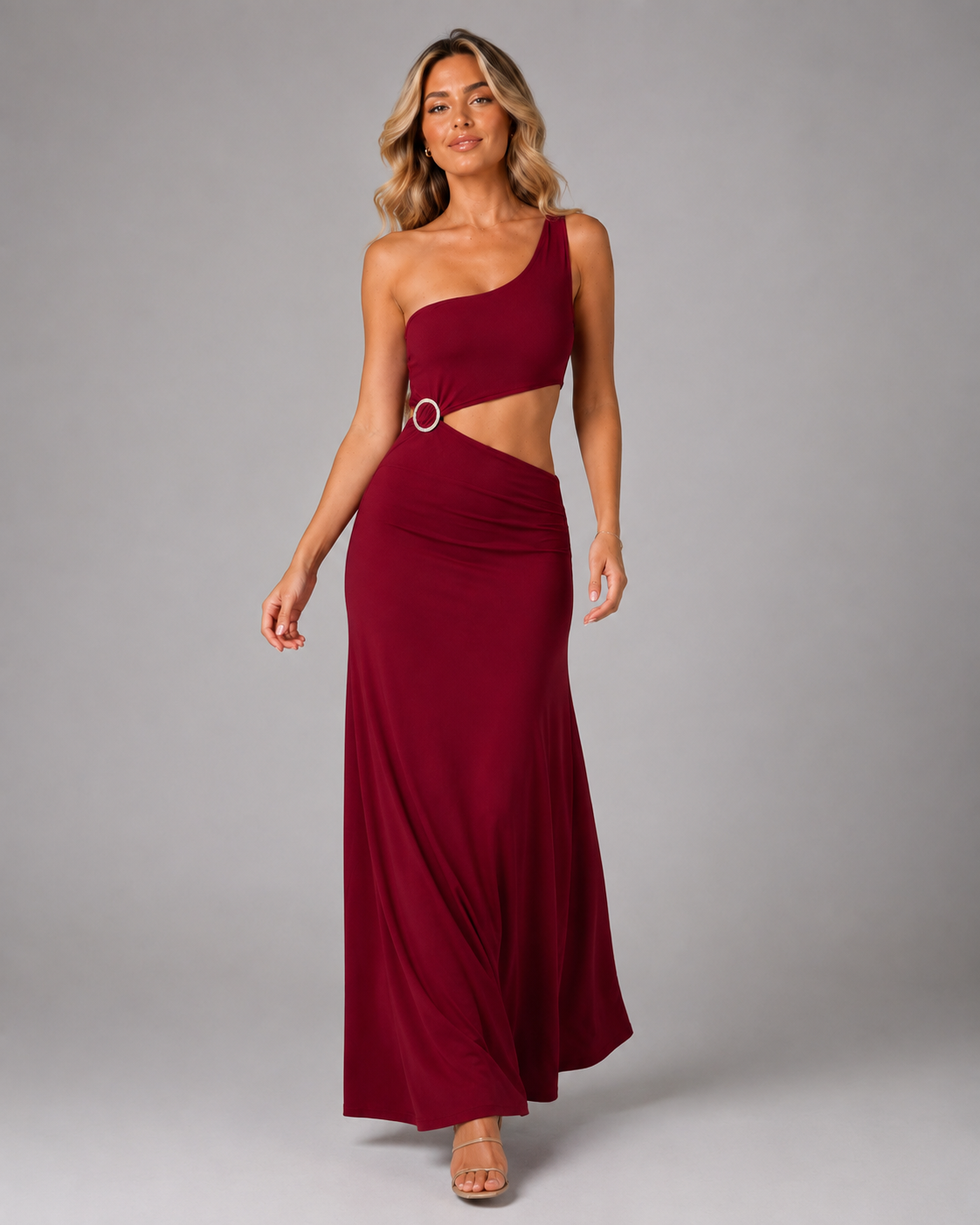 halo dress-burgundy