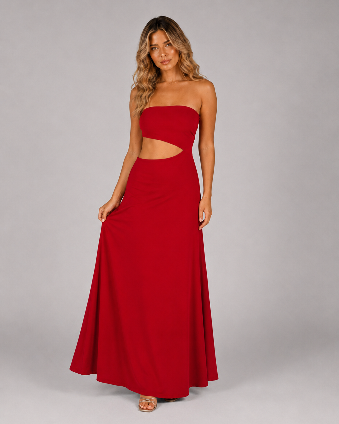 halo dress-burgundy