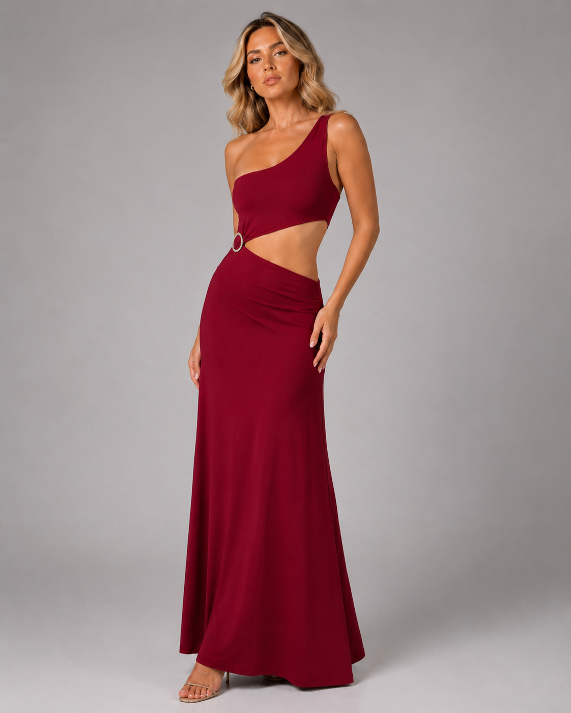 halo dress-burgundy