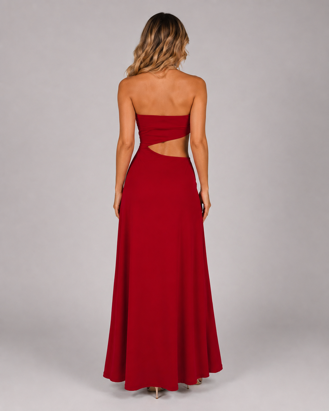 halo dress-burgundy
