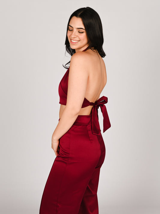 Gleam top-burgundy